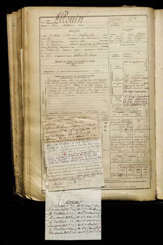 Allouin, Léon Arthur, né le 16 mai 1882 à Abbeville (Somme), classe 1902, matricule n° 670, Bureau de recrutement d'Abbeville