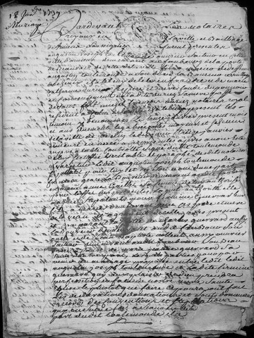 Etude de Me Grégoire Rault à Amiens (étude n°21). Minutes de l'année 1739