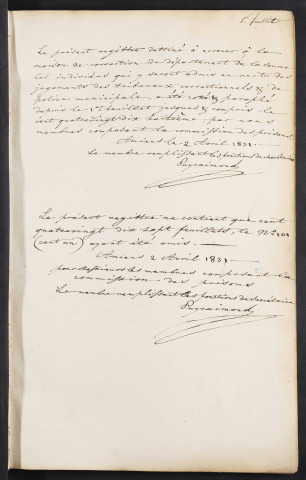 Maison de correction dite Bicêtre à Amiens. Registre d'écrou : numéros 3469 à 3781. 27 avril 1831 - 28 juillet 1832
