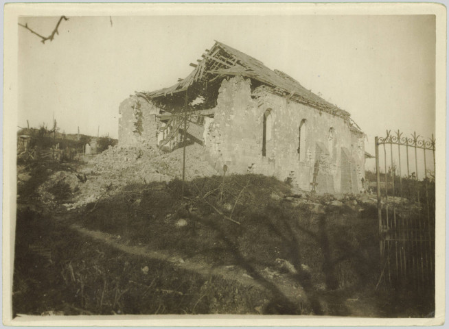 FRONT DE LA SOMME. CE QUI RESTE DE L'EGLISE DE HEM
