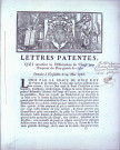 Lettres Patentes qui autorisent les délibérations du Clergé pour l'emprunt du don gratuit