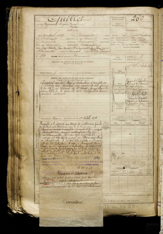 Quillet, Raymond Diogène Ernest Eugène, né le 21 avril 1889 à Bonneville (Somme), classe 1909, matricule n° 260, Bureau de recrutement d'Abbeville