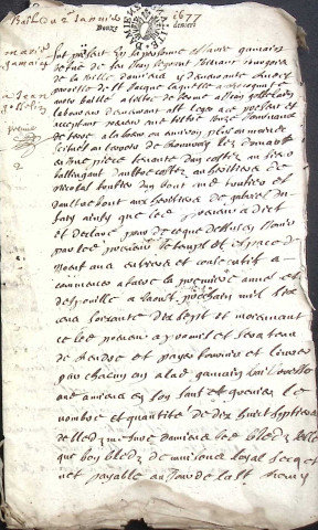 Etude de Me Antoine Limeu à Amiens (étude n°6). Minutes de l'année 1677