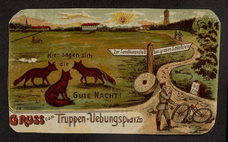 GRUSS VON TRUPPEN -VEBUNGSPLATZ. (Salut des troupes)