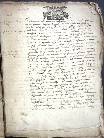 Etude de Me François Lecaron à Amiens (étude n°11). Minutes de l'année 1690