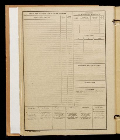Blondin, Emile Jules, né le 08 juillet 1893 à Amiens (Somme), classe 1913, matricule n° 1269, Bureau de recrutement d'Amiens