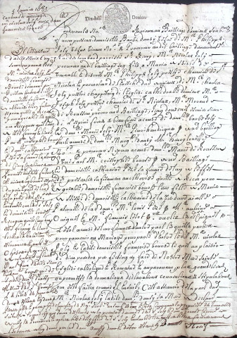 Etude de Me François Caron à Amiens (étude n°18). Minutes de l'année 1681