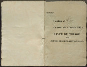 Tirage au sort (arrondissement de Péronne) de l'année 1839