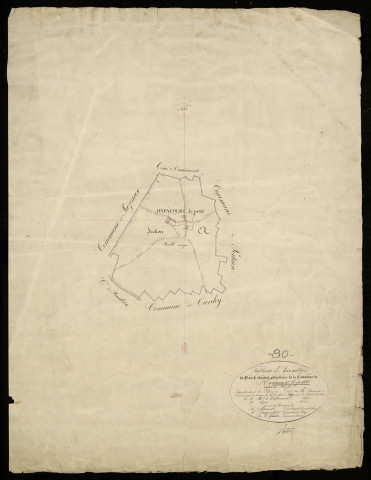 Plan du cadastre napoléonien - Omiecourt (Hyencourt-le-Petit) : tableau d'assemblage