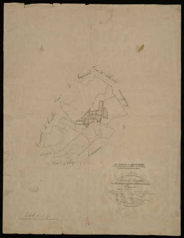 Plan du cadastre napoléonien - Rancourt : tableau d'assemblage