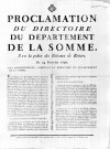 Proclamation du Directoire du département de la Somme sur la police des bâteaux de rivière