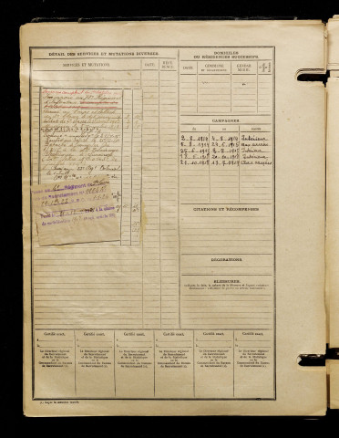 Lecocq, Marcel, né le 18 janvier 1891 à Doullens (Somme), classe 1911, matricule n° 73, Bureau de recrutement d'Abbeville