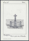 Pinchefalise : croix de pierre dans le cimetière - (Reproduction interdite sans autorisation - © Claude Piette)