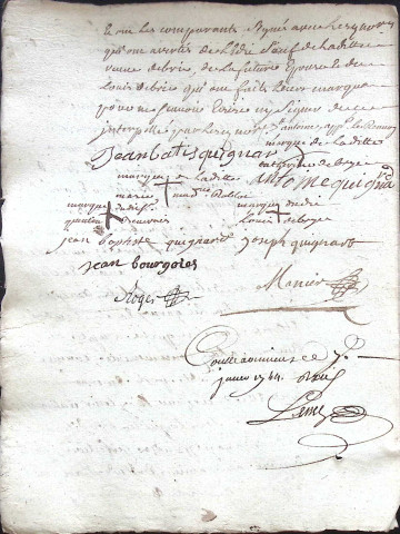 Etude de Me Firmin Magnier à Amiens (étude n°4). Minutes de l'année 1744