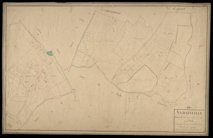 Plan du cadastre napoléonien - Andainville : Reinnecourt ; Bec Etoile (Le), C