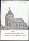 Lerzy (Aisne) : église fortifiée dédiée à Sainte-Benoite - (Reproduction interdite sans autorisation - © Claude Piette)