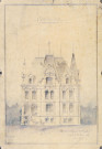 Propriété de M. de Maulde :dessin de la façade latérale par l'architecte Paul Delefortrie