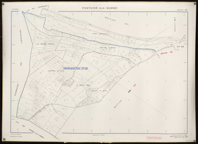 Plan du cadastre rénové - Fontaine-sur-Somme : section AS
