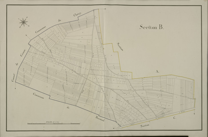 Plan du cadastre napoléonien - Vers-sur-Selles (Vers-Hébécourt) : B