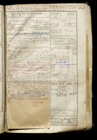 Leclercq, Paul Edouard Célestin, classe 1913, matricule n° 1204, Bureau de recrutement d'Abbeville