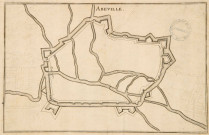 Abbeville. Plan des fortifications dressé par de Fer