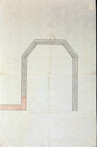 Plan du choeur de l'église de Belloy