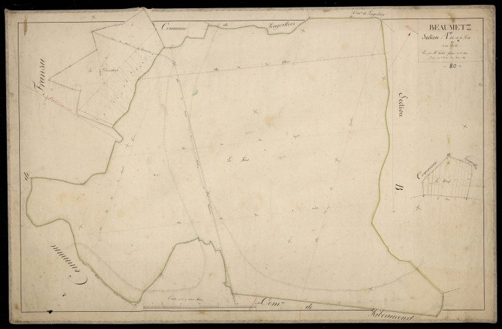 Plan du cadastre napoléonien - Beaumetz : Forêt (La), A