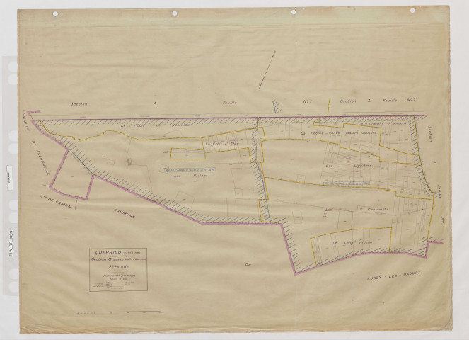 Plan du cadastre rénové - Querrieu : section C2