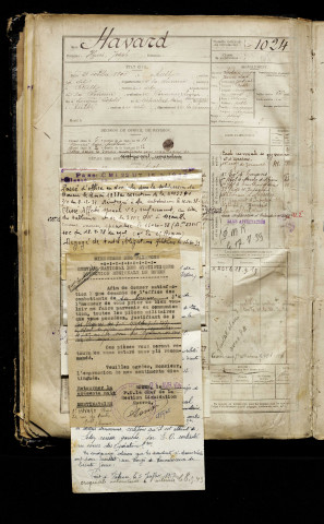 Havard, Henri Joseph, né le 21 octobre 1890 à Ault (Somme), classe 1910, matricule n° 1024, Bureau de recrutement d'Abbeville