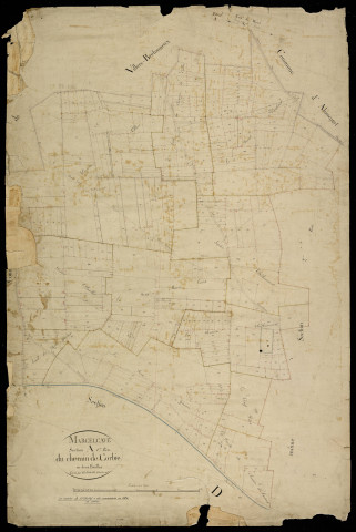 Plan du cadastre napoléonien - Marcelcave : Chemin de Corbie (Le), A1