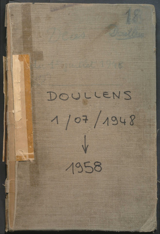 Table des successions et absences du bureau de Doullens