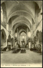 Carte postale intitulée "Vannes. Intérieur de la cathédrale". Correspondance de Raymond Paillart au curé de Moyencourt-lès-Poix