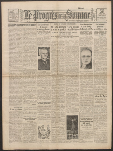 Le Progrès de la Somme, numéro 18442, 25 février 1930