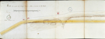 Plan d'une partie de la route d'Amiens à Albert à la sortie de Pont-Noyelle