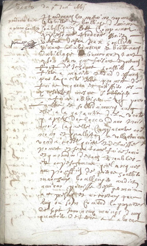 Etude de Me Antoine Limeu à Amiens (étude n°6). Minutes de l'année 1661