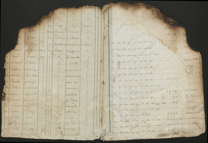 Registre d'observations médicales relatives aux conscrits de la période 1800-1801