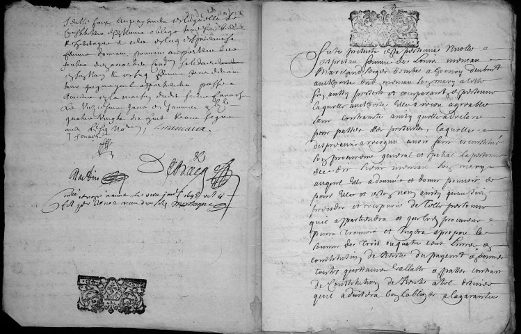 Etude de Me Antoine Debacq à Amiens (étude n°6). Minutes de l'année 1698