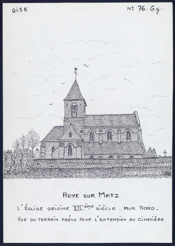 Roye-sur-Matz (Oise) : église d'origine XIIe, mur nord - (Reproduction interdite sans autorisation - © Claude Piette)
