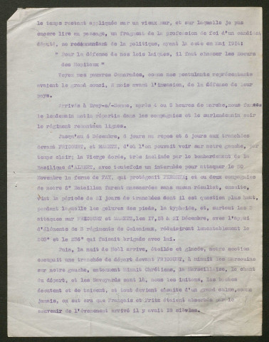 Témoignage de Anonyme 61 et correspondance avec Jacques Péricard