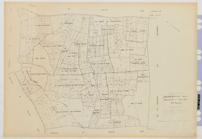 Plan du cadastre rénové - Bougainville : section C1