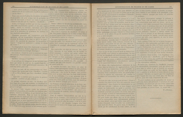 L'Automobile-club de Picardie et de l'Aisne. Revue mensuelle, 134, septembre 1922