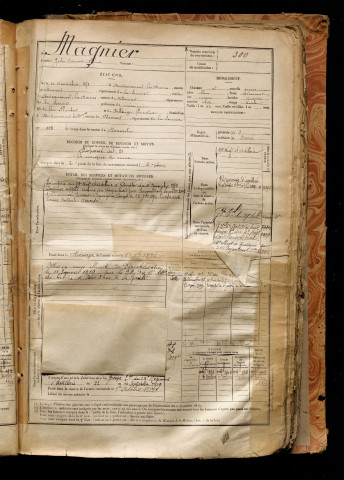 Magnier, Jules Edmond Alfred, né le 21 novembre 1872 à Berteaucourt-les-Dames (Somme), classe 1892, matricule n° 300, Bureau de recrutement d'Abbeville