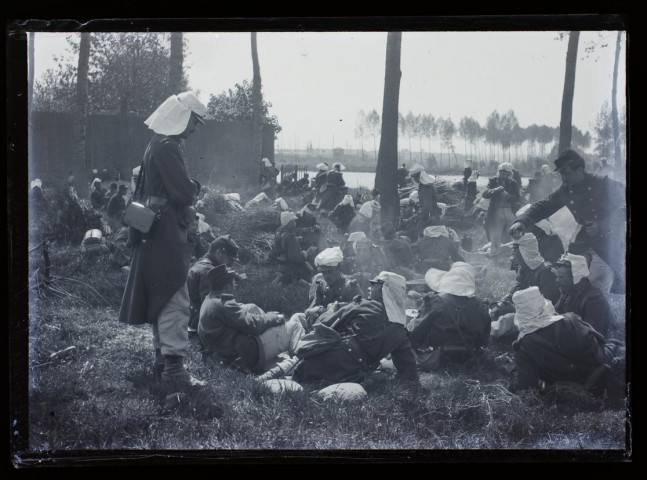 Retour de Sissonne - 8e chasseurs à pied - mai 1905 - marais de Longueau