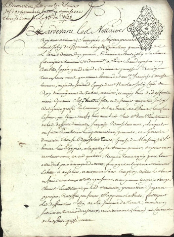 Etude de Me Jean Baptiste Fournier à Amiens (étude n°4). Minutes de l'année 1728