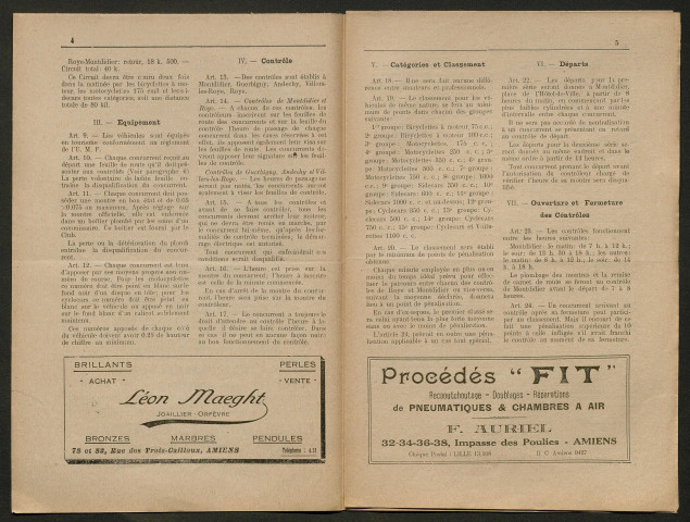 Revue mensuelle de l'association cyclecariste et motocycliste de Picardie - 1ère année, numéro 10