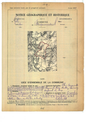 Briquemesnil-Floxicourt (Briquemesnil) : notice historique et géographique sur la commune