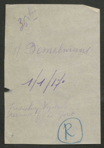 Témoignage de Bacquet, Jean et correspondance avec Jacques Péricard