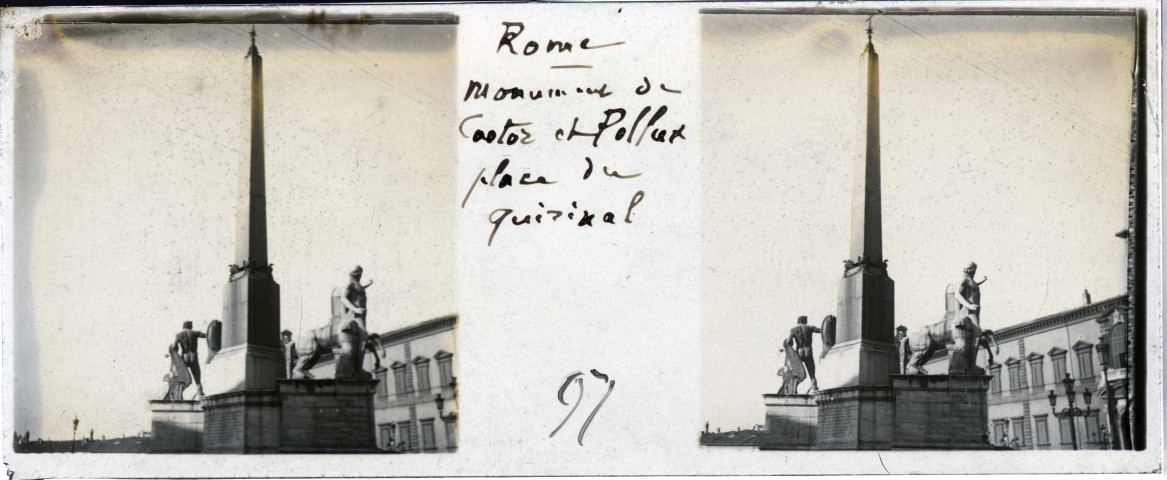 Rome - monument de Castor et Pollux, place du Quirinal
