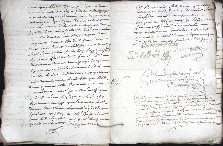 Etude de Me Nicolas Rouget à Amiens (étude n°5). Minutes de l'année 1710