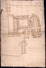 Plan d'ensemble des bâtiments de l'abbaye et des trois sanctuaires